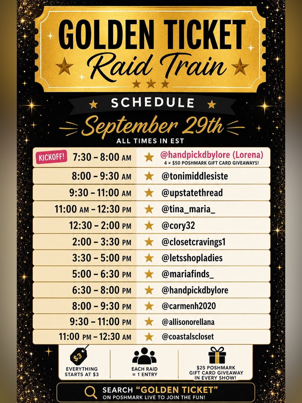 $3 Golden Ticket Raid Train 🎟️ 🚂 September 29th - Picture 2 of 2
